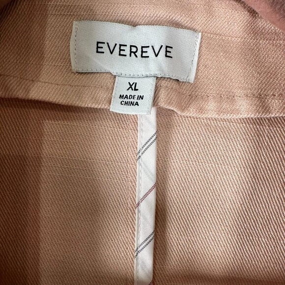 Evereve Pink Lenox Blazer Cotton Double Breasted Versatile Size XL Work Office - Picture 7 of 13